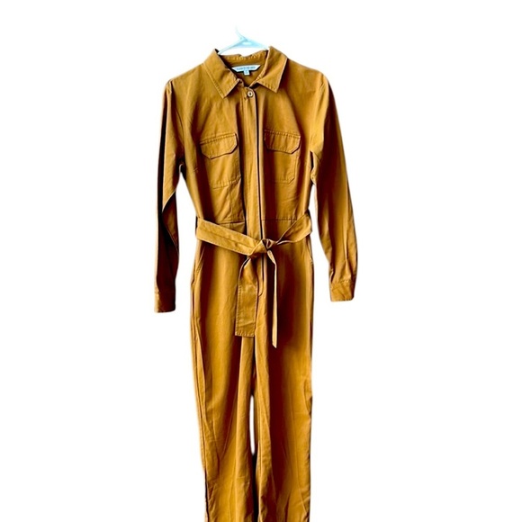 Elizabeth and James Utility Dressy Girl Belted Jumpsuit in Dirt Road Size S NWT - Picture 8 of 11